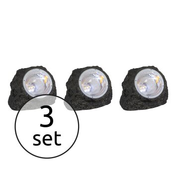 Globo SOLAR Solarlamp LED Grijs, 3-lichts