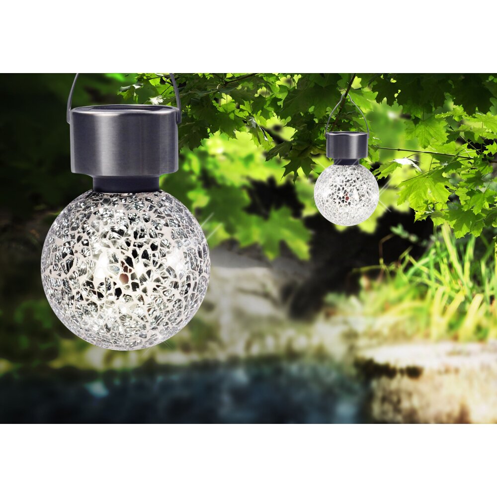Globo HANDL12er Set Solarlamp LED roestvrij staal, 1-licht main product photo