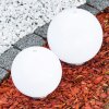 Kogellamp set solar LED roestvrij staal, 2-lichts