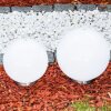 Kogellamp set solar LED roestvrij staal, 2-lichts