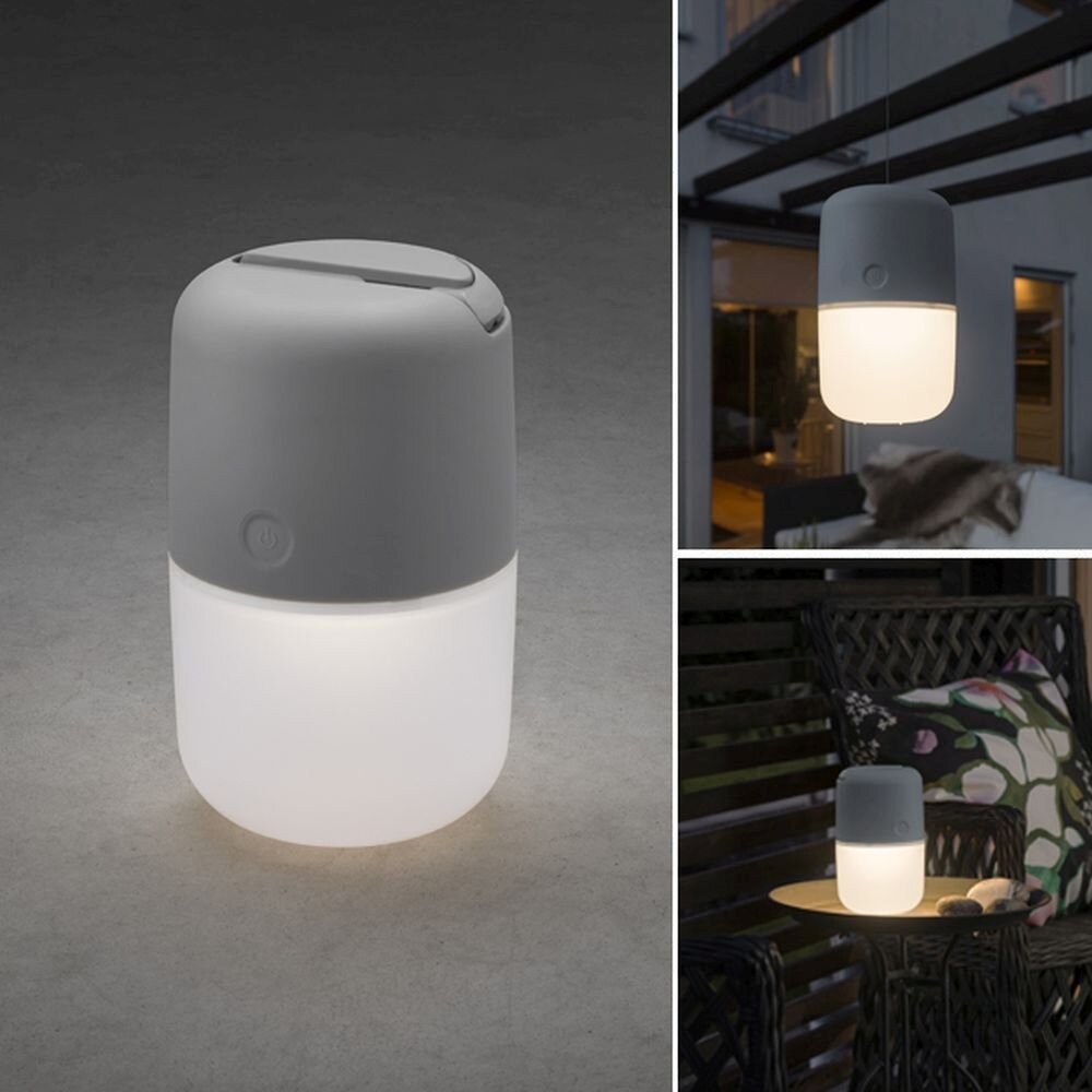Konstsmide Assisi Solarlamp LED Grijs, 1-licht main product photo
