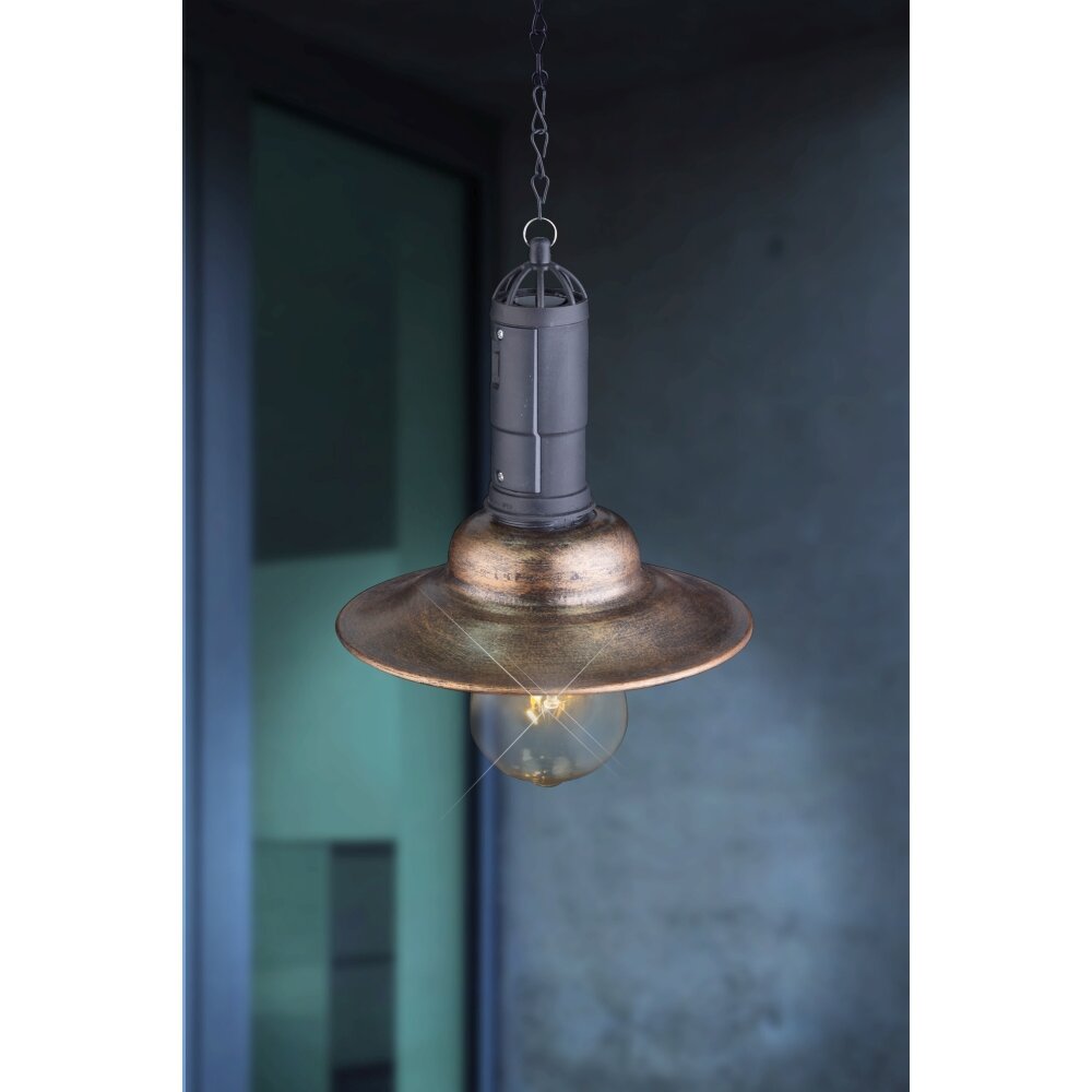 Globo Solar Buitenhanglamp LED Koperkleurig, 1-licht main product photo