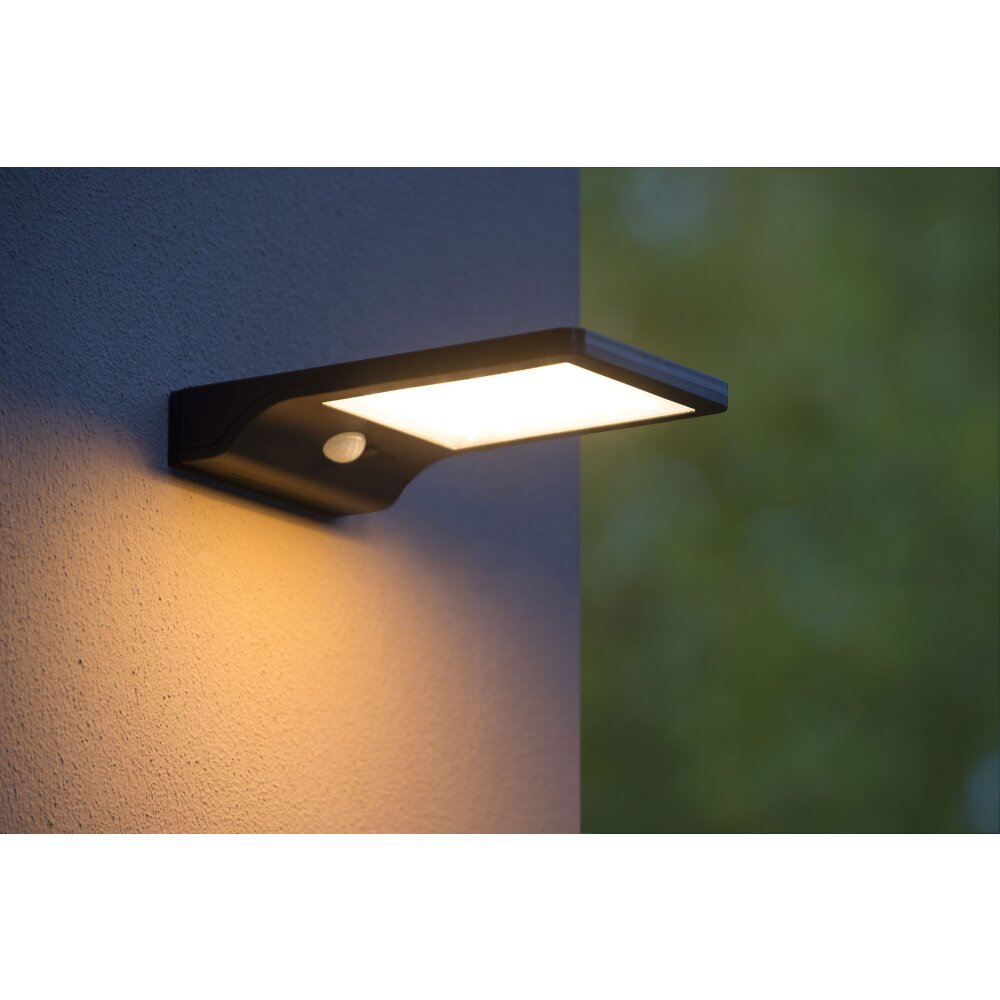 Lucide BASIC Solarlamp LED Zwart, 1-licht, Bewegingsmelder main product photo