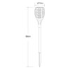 Globo PITO Solarlamp LED Zwart, 36-lichts