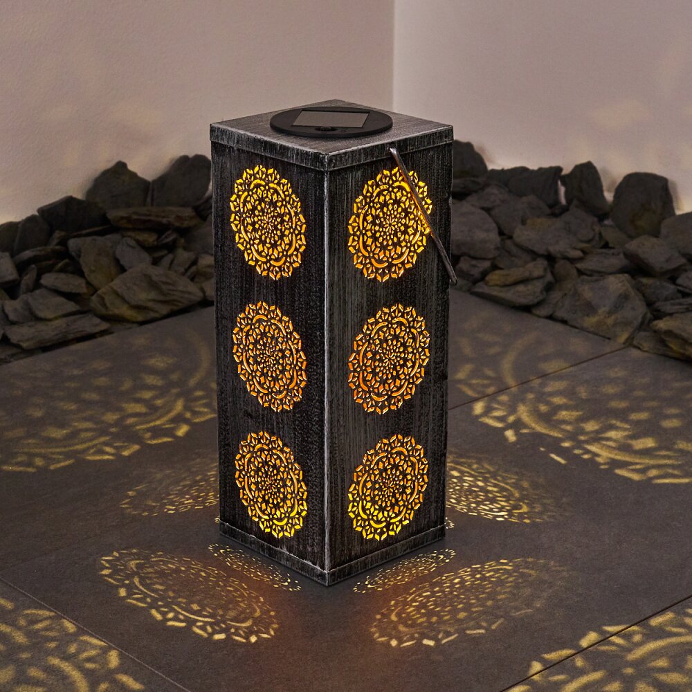 Ajman Solarlamp LED Koperkleurig, Zilver, 1-licht