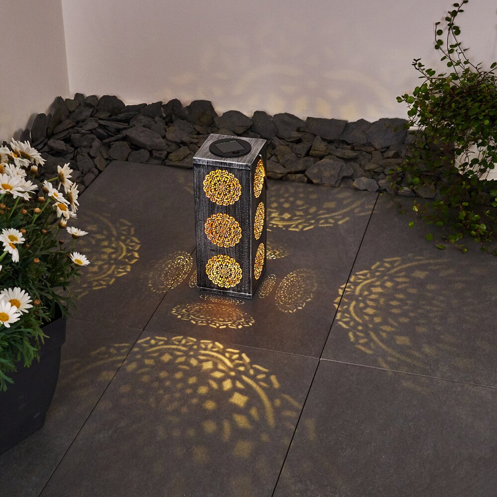 Ajman Solarlamp LED Koperkleurig, Zilver, 1-licht