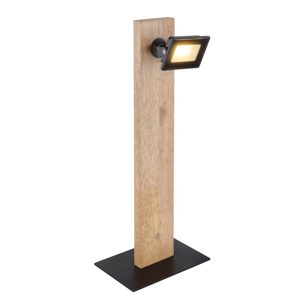 Globo JOYA Tafellamp LED Hout licht, Zwart, 1-licht main product photo