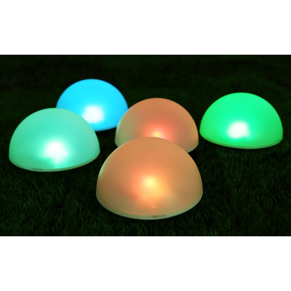 Globo Solarlamp LED Zwart, 5-lichts, Kleurwisselaar