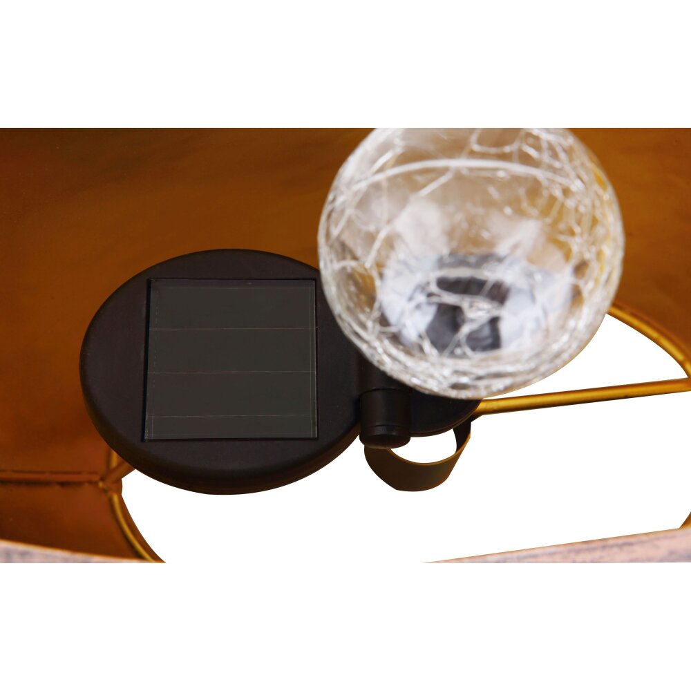 Globo Solarlamp LED Messing, 1-licht