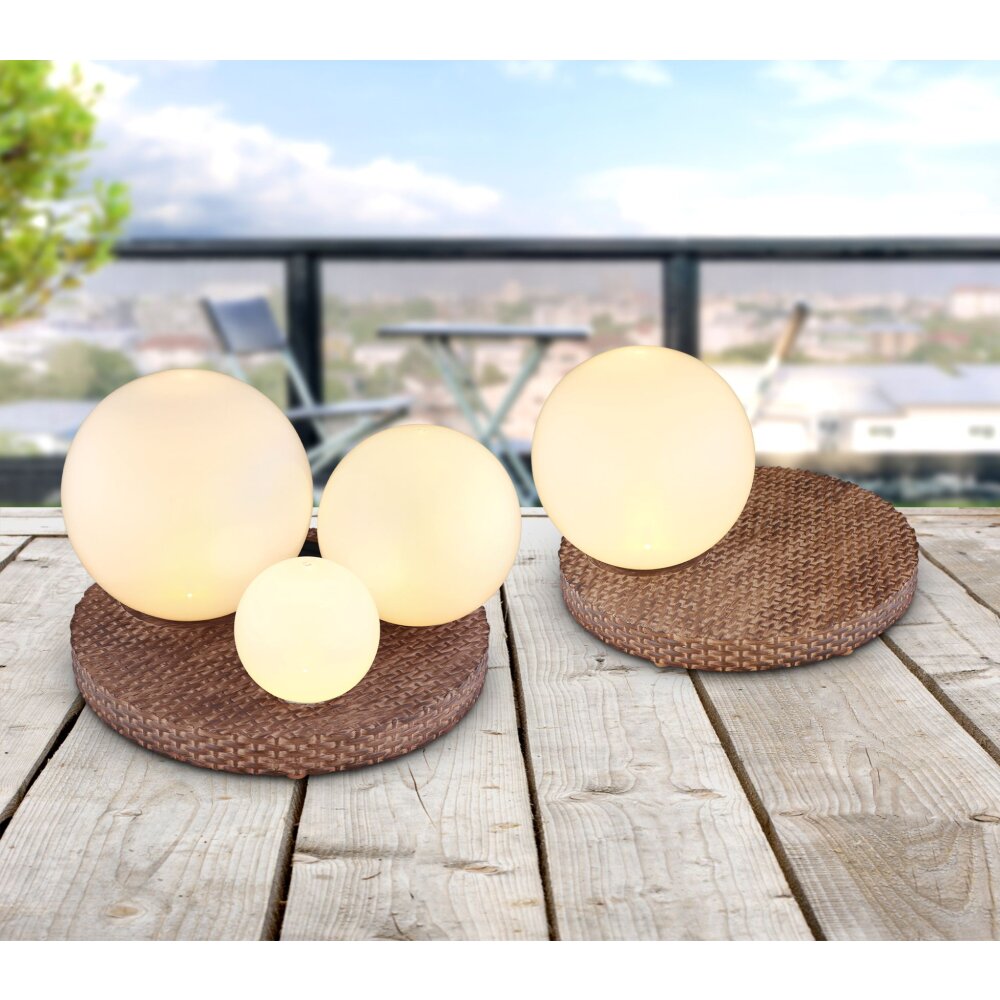 Globo Solarlamp LED Grijs, 3-lichts main product photo