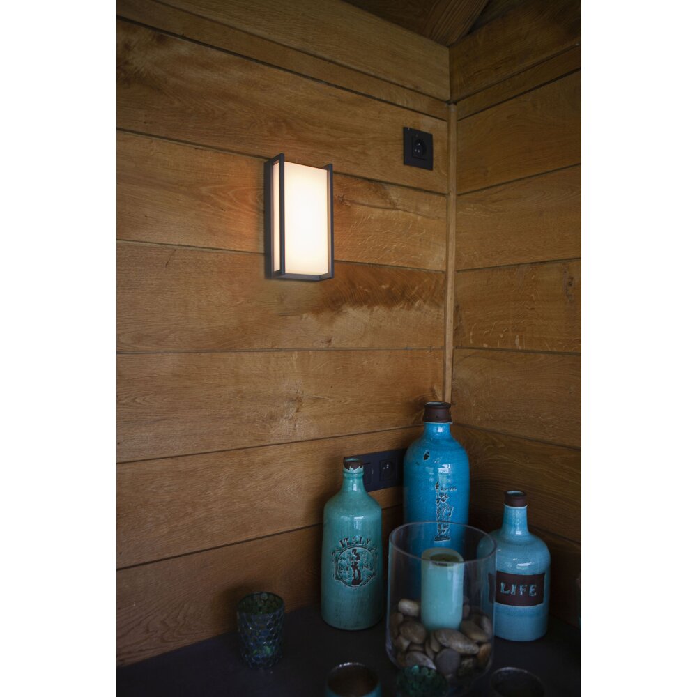 Lutec Qubo Buiten muurverlichting LED Antraciet, 1-licht, Kleurwisselaar main product photo