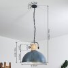 Orny Hanger Blauw, Grijs, 1-licht
