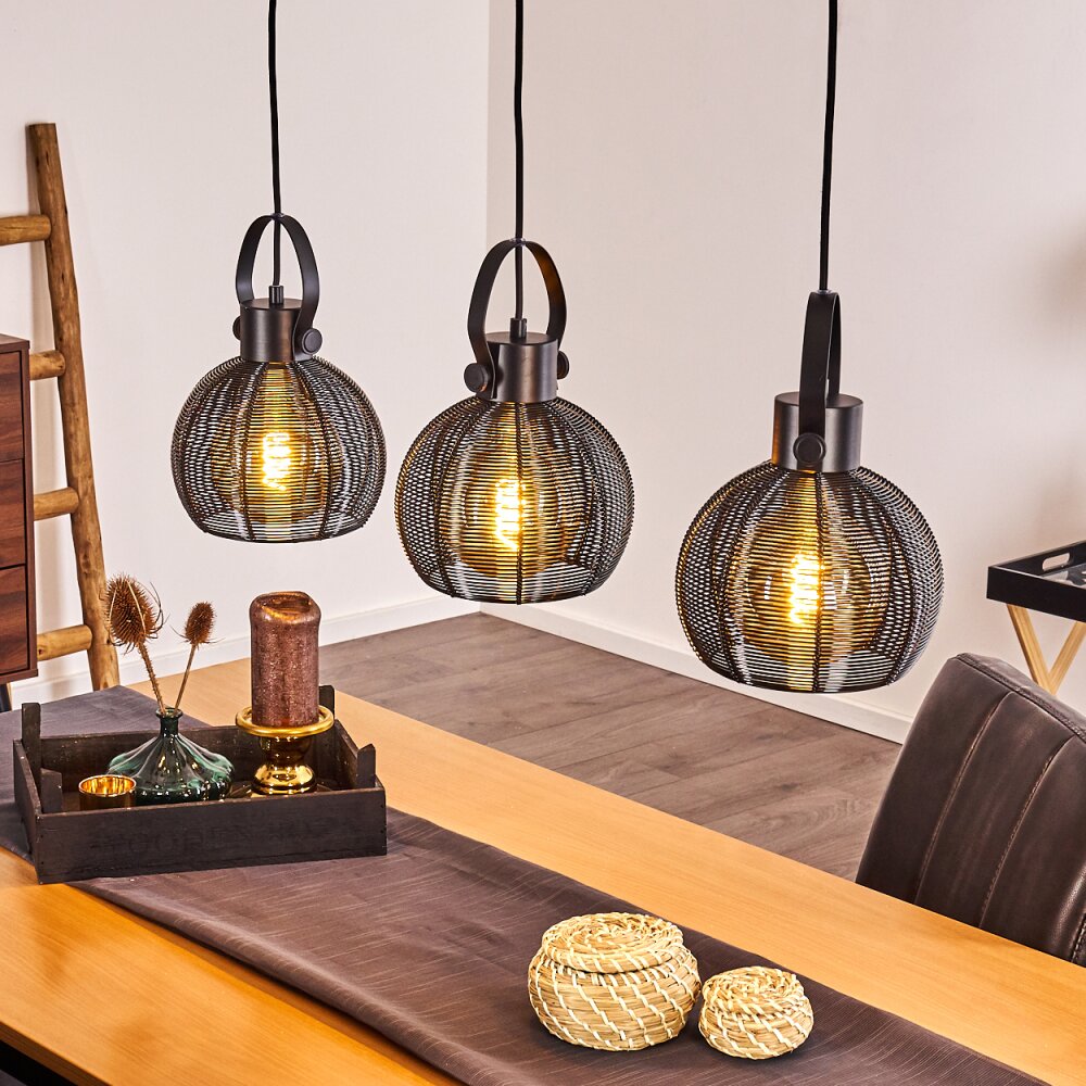Espada Hanglamp Zwart, 3-lichts main product photo