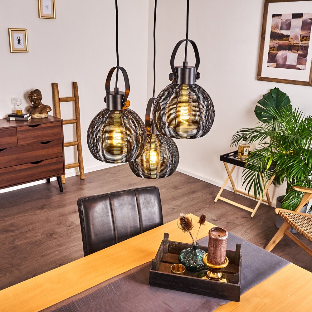 Espada Hanglamp Zwart, 3-lichts main product photo
