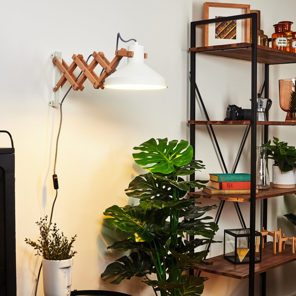 Parlier Muurlamp Hout licht, Wit, 1-licht main product photo
