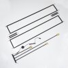 Woden Staande lamp Messing, Zwart, 3-lichts