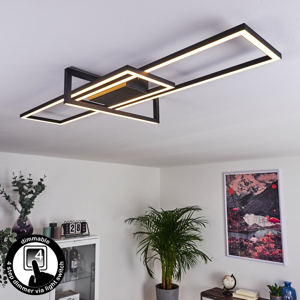 Omega Plafondlamp LED Zwart, 1-licht main product photo