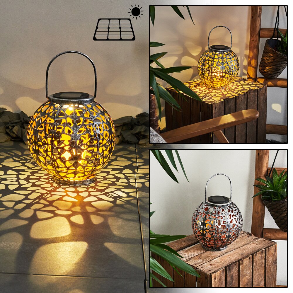 Moreland Solarlamp LED Koperkleurig, Zwart, Zilver, 1-licht main product photo