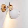 Banjul Muurlamp Hout licht, Wit, 1-licht