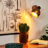 Imana Muurlamp Hout donker, Zwart, 1-licht