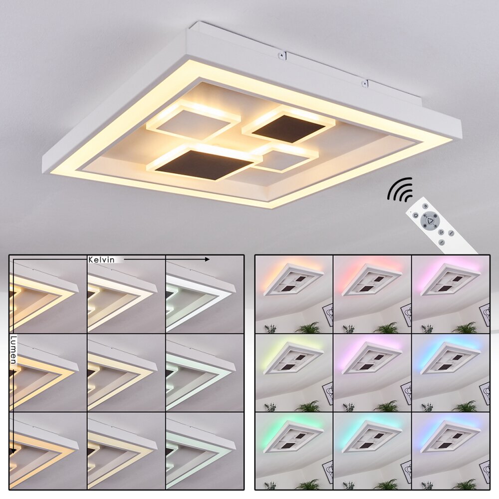 Fitili Plafondlamp LED Zwart, Wit, 1-licht, Afstandsbediening, Kleurwisselaar main product photo