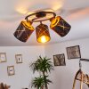 Opatija Plafondlamp Zwart, 3-lichts