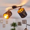 Opatija Plafondlamp Zwart, 2-lichts