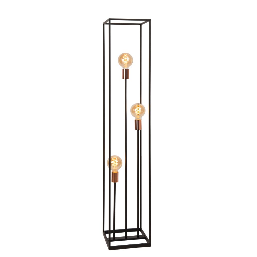 Lucide ARTHUR Staande lamp Zwart, 3-lichts