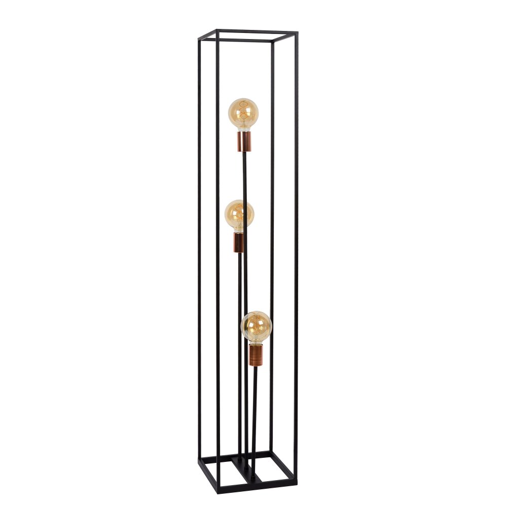 Lucide ARTHUR Staande lamp Zwart, 3-lichts