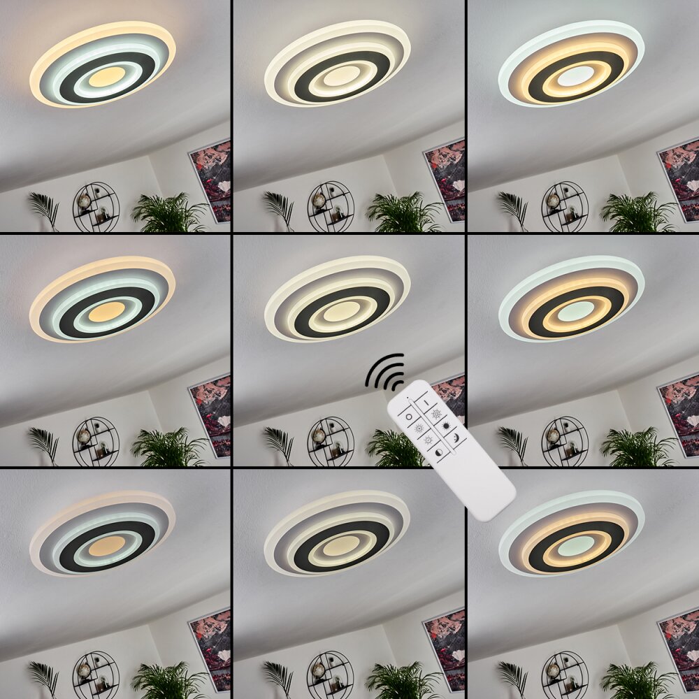 Wawo Plafondpaneel LED Grijs, Wit, 1-licht, Afstandsbediening