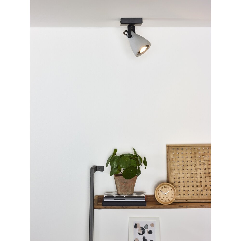 Lucide CONCRI Plafond straler LED Zwart, 1-licht main product photo