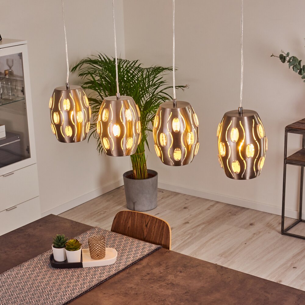 Ventimiglia Hanglamp Nikkel mat, 4-lichts main product photo
