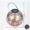 Moreland Solarlamp LED Koperkleurig, Zwart, Zilver, 1-licht