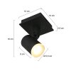 Steinhauer Points noirs Plafondlamp LED Zwart, 1-licht