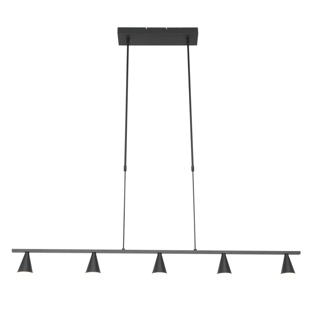Steinhauer Vortex Hanglamp Zwart, 5-lichts main product photo