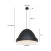 Steinhauer Nimbus Hanglamp Zwart, 1-licht