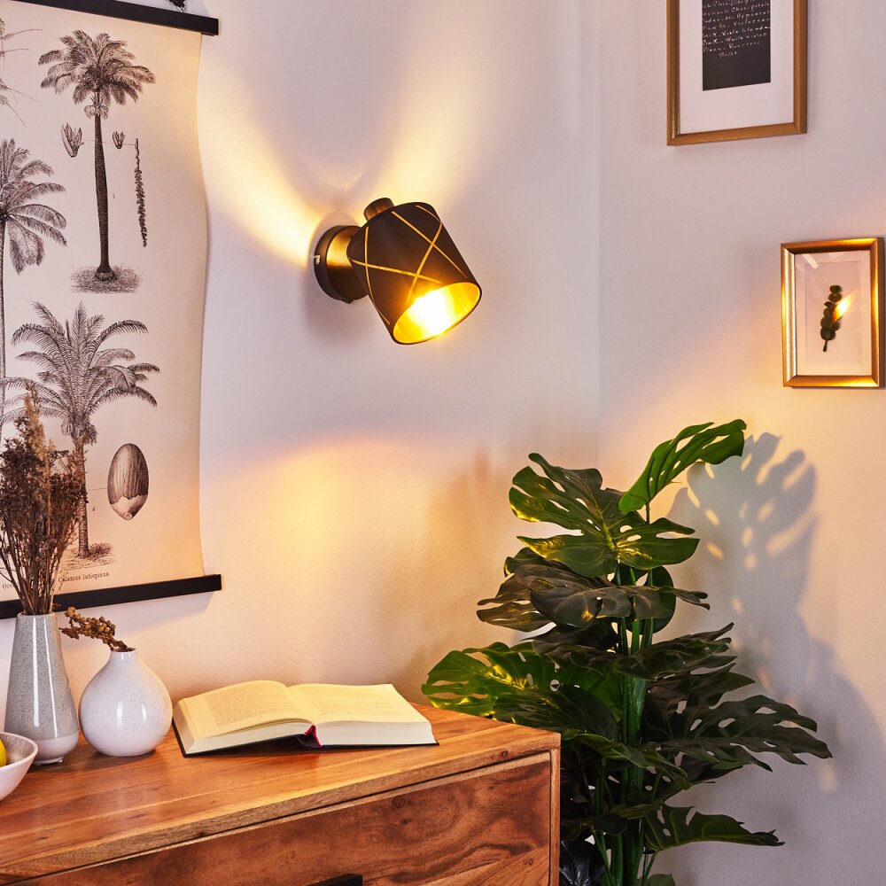 Opatija Muurlamp Zwart, 1-licht main product photo