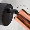 Baripada Muurlamp Koperkleurig, Zwart, 1-licht