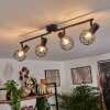 Palmira Plafondlamp Zwart, 4-lichts