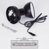 Ambousi Muurlamp Chroom, Zwart, 1-licht