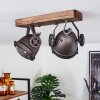 Herford Plafondlamp Bruin, Hout donker, 2-lichts