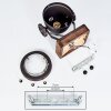 Herford Plafondlamp Bruin, Hout donker, 1-licht
