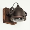 Herford Muurlamp Bruin, Hout donker, 1-licht