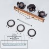 Herford Plafondlamp Hout donker, 3-lichts