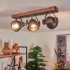 Herford Plafondlamp Hout donker, 3-lichts