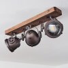 Herford Plafondlamp Hout donker, 3-lichts