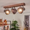 Herford Plafondlamp Hout donker, 3-lichts