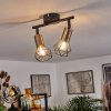 Baripada Plafondlamp Messing, Zwart, 2-lichts