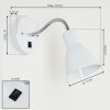 Naouli Muurlamp Chroom, Zwart, Wit, 1-licht