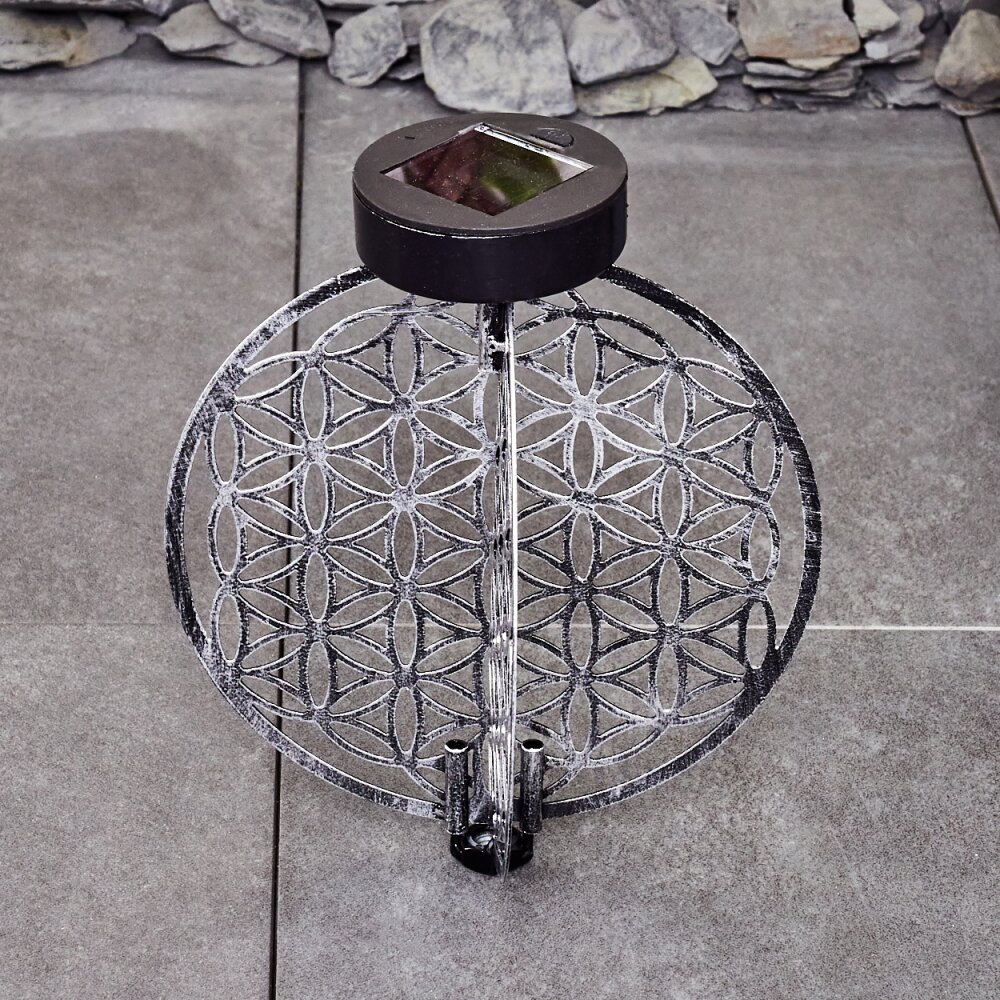 Mésan Solarlamp LED Zwart, Zilver, 1-licht